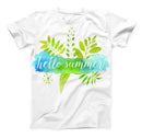 The Hello Summer Watercolor Branches ink-Fuzed Unisex All Over Full-Printed Fitted Tee Shirt