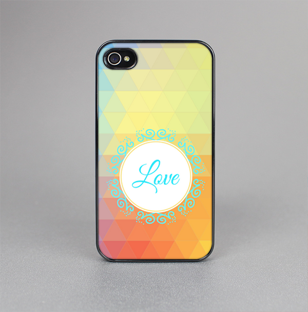 The HighLighted Colorful Triangular Love Skin-Sert for the Apple iPhone 4-4s Skin-Sert Case