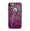 The Hot Pink Cheetah Animal Print Apple iPhone 6 Otterbox Defender Case Skin Set