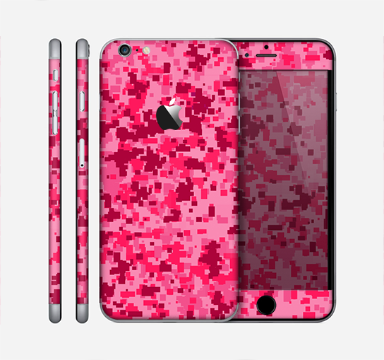 The Hot Pink Digital Camouflage Skin for the Apple iPhone 6 Plus