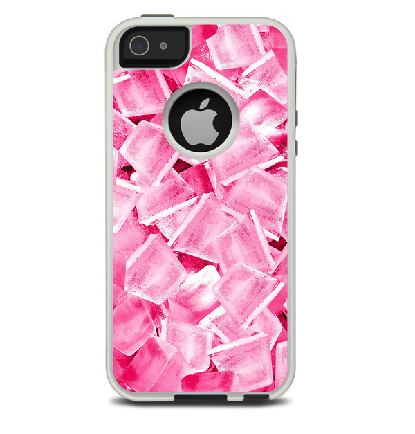 The Hot Pink Ice Cubes Skin For The iPhone 5-5s Otterbox Commuter Case