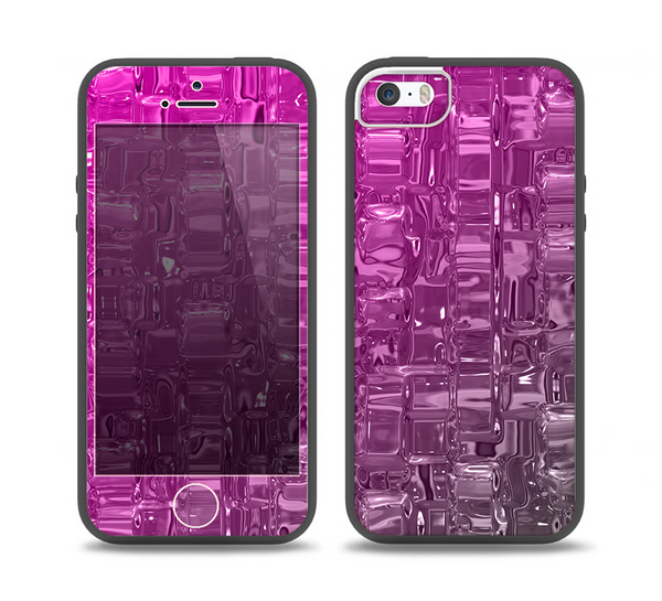 The Hot Pink Mercury Skin Set for the iPhone 5-5s Skech Glow Case