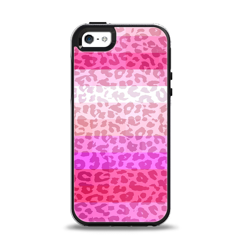 The Hot Pink Striped Cheetah Print Apple iPhone 5-5s Otterbox
