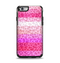 The Hot Pink Striped Cheetah Print Apple iPhone 6 Otterbox Symmetry Case Skin Set