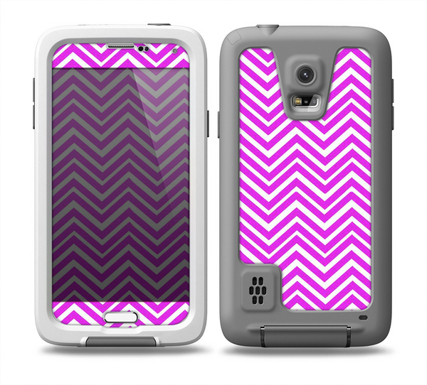 The Hot Pink Thin Sharp Chevron Skin Samsung Galaxy S5 frē LifeProof Case