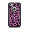 The Hot Pink Vector Leopard Print Apple iPhone 5c Otterbox Defender Case Skin Set