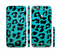 The Hot Teal Vector Leopard Print Sectioned Skin Series for the Apple iPhone 6 Plus