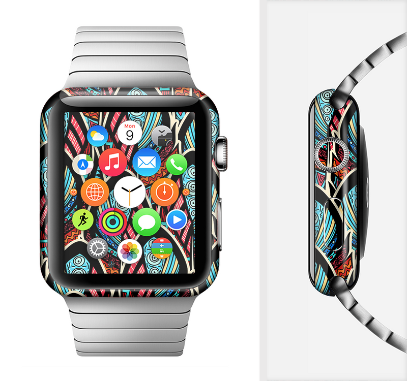 The Intense Colorful Peacock Feather Full-Body Skin Kit for the Apple Watch