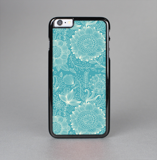 The Intricate Teal Floral Pattern Skin-Sert for the Apple iPhone 6 Plus Skin-Sert Case