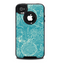 The Intricate Teal Floral Pattern Skin for the iPhone 4-4s OtterBox Commuter Case