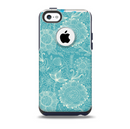 The Intricate Teal Floral Pattern Skin for the iPhone 5c OtterBox Commuter Case