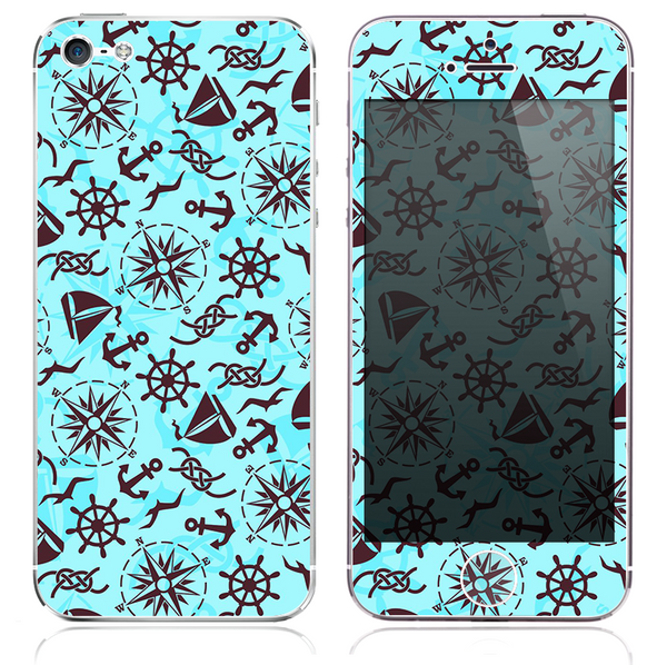 The Inverted Nautica Collage Skin for the iPhone 3, 4-4s, 5-5s or 5c