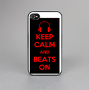 The Keep Calm & Beats On Red Skin-Sert for the Apple iPhone 4-4s Skin-Sert Case