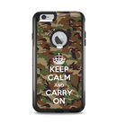 The Keep Calm & Carry On Camouflage Apple iPhone 6 Plus Otterbox Commuter Case Skin Set