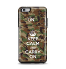 The Keep Calm & Carry On Camouflage Apple iPhone 6 Plus Otterbox Symmetry Case Skin Set