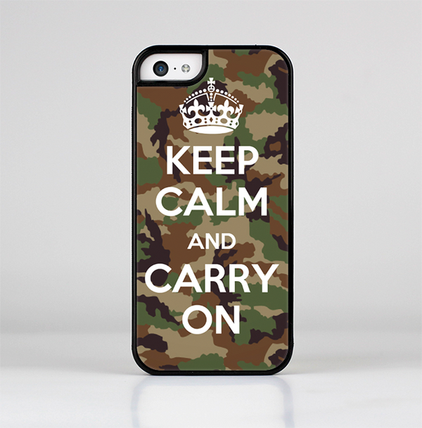 The Keep Calm & Carry On Camouflage Skin-Sert for the Apple iPhone 5c Skin-Sert Case