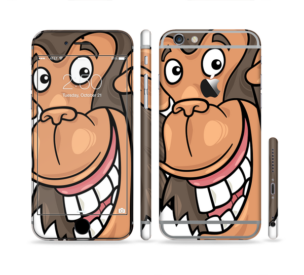 The Laughing Vector Chimp Sectioned Skin Series for the Apple iPhone 6 Plus