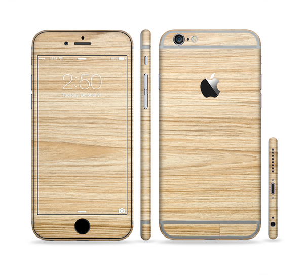 The LightGrained Hard Wood Floor Sectioned Skin Series for the Apple iPhone 6