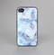 The Light Blue Butterfly Outline Skin-Sert for the Apple iPhone 4-4s Skin-Sert Case