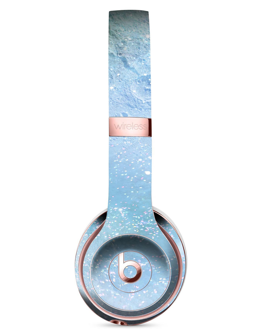 The Light Blue Cratered Moon Surface Skin Kit the Beats – DesignSkinz