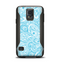The Light Blue Paisley Floral Pattern V3 Samsung Galaxy S5 Otterbox Commuter Case Skin Set