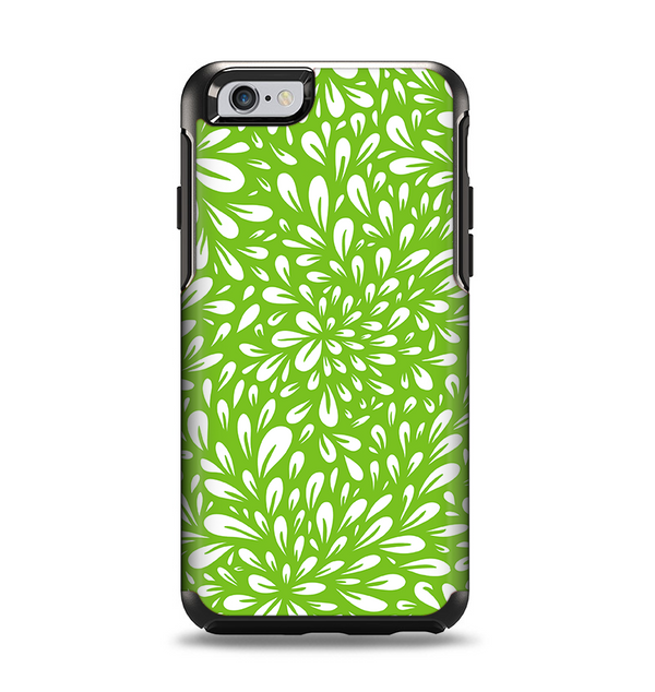 The Light Green & White Floral Sprout Apple iPhone 6 Otterbox Symmetry Case Skin Set