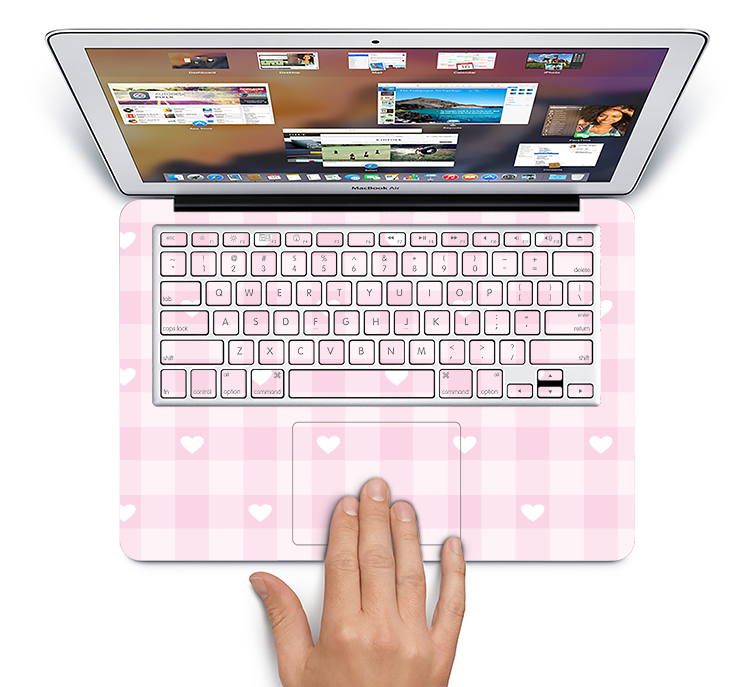 pink apple laptop keyboard