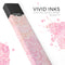 The Light Pink Watercolor Snow Crystal  - Premium Decal Protective Skin-Wrap Sticker compatible with the Juul Labs vaping device