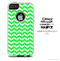 The Lime Green Chevron Pattern Skin For The iPhone 4-4s or 5-5s Otterbox Commuter Case