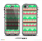 The Lime Green & Coral Tribal Ethic Geometric Pattern Skin for the iPhone 5c nüüd LifeProof Case