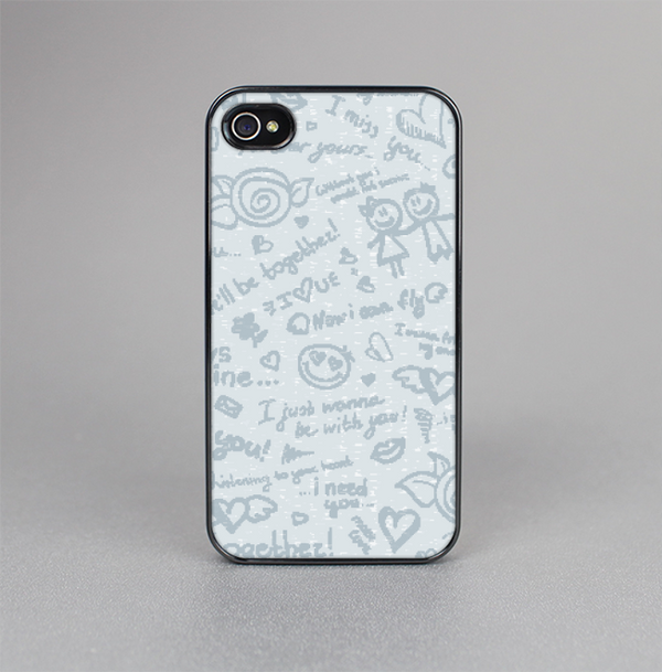 The Love Story Doodle Sketch Skin-Sert for the Apple iPhone 4-4s Skin-Sert Case