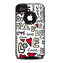The Love and Hearts Doodle Pattern Skin for the iPhone 4-4s OtterBox Commuter Case