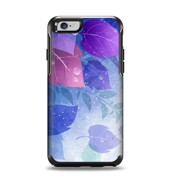 The Magical Abstract Pink & Blue Floral Apple iPhone 6 Otterbox Symmetry Case Skin Set