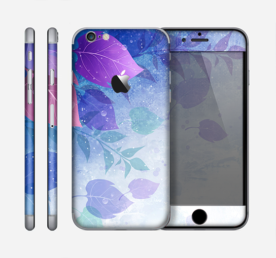 The Magical Abstract Pink & Blue Floral Skin for the Apple iPhone 6