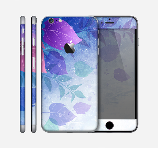 The Magical Abstract Pink & Blue Floral Skin for the Apple iPhone 6 Plus