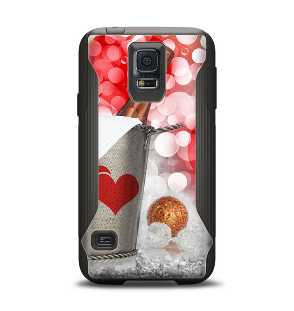 The Magical Unfocused Red Hearts and Wine Samsung Galaxy S5 Otterbox Commuter Case Skin Set