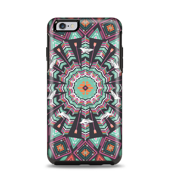 The Mirrored Coral and Colored Vector Aztec Pattern Apple iPhone 6 Plus Otterbox Symmetry Case Skin Set