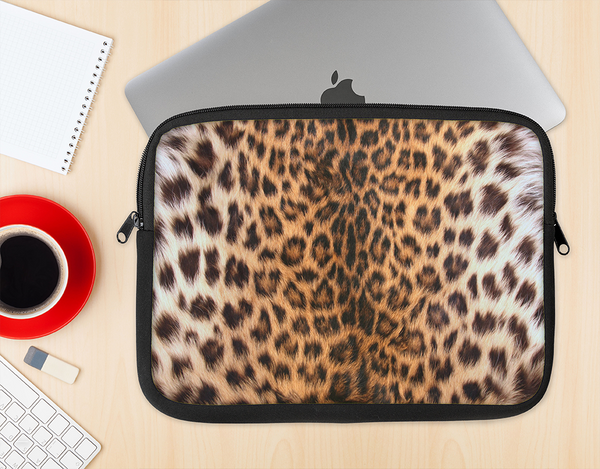 The Mirrored Leopard Hide Ink-Fuzed NeoPrene MacBook Laptop Sleeve