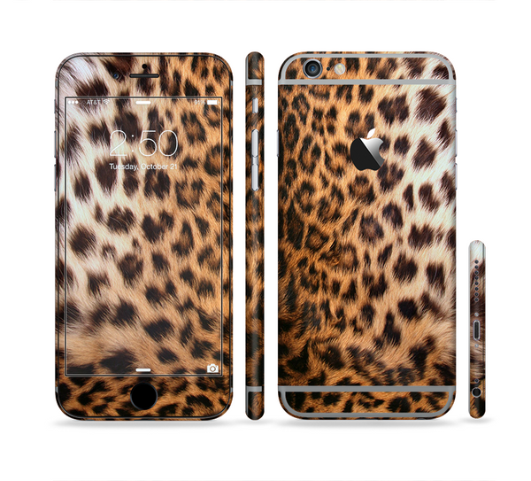 The Mirrored Leopard Hide Sectioned Skin Series for the Apple iPhone 6 Plus