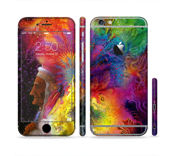 The Mixed Neon Paint Sectioned Skin Series for the Apple iPhone 6 Plus