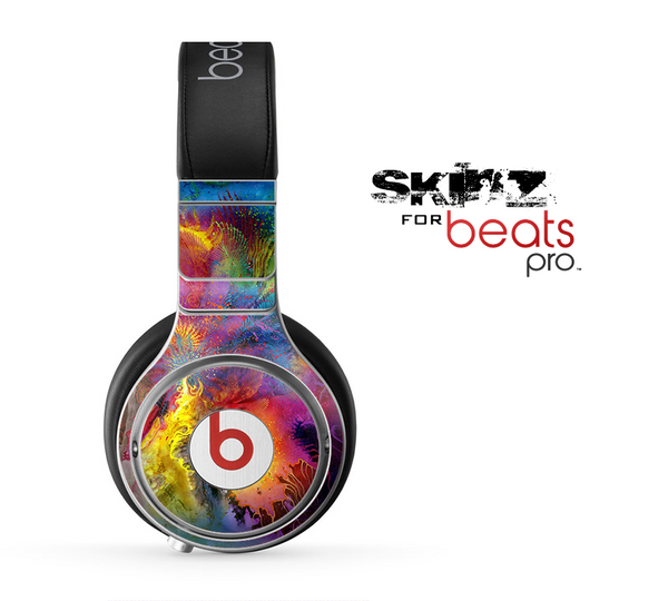 The Mixed Neon Paint Skin for the Beats by Dre Pro Headphones