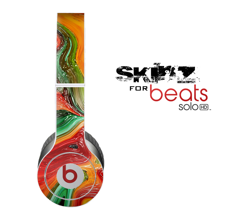 The Mixed Orange & Green Paint Skin for the Beats by Dre Solo-Solo 