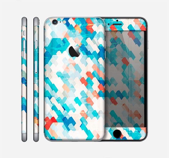 The Modern Abstract Blue Tiled Skin for the Apple iPhone 6 Plus
