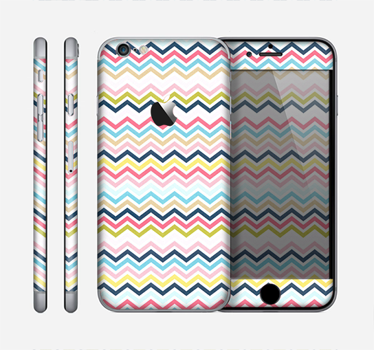The Multi-Lined Chevron Color Pattern Skin for the Apple iPhone 6