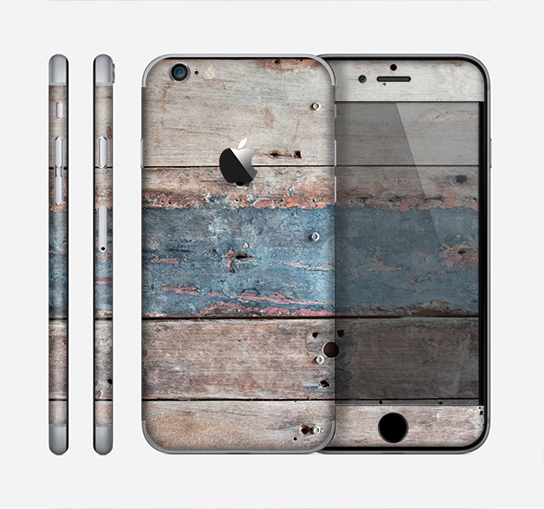 The Multicolored Tinted Wooden Planks Skin for the Apple iPhone 6