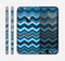 The Navy Blue Thin Lined Chevron Pattern V2 Sectioned Skin Series for the Apple iPhone 6s