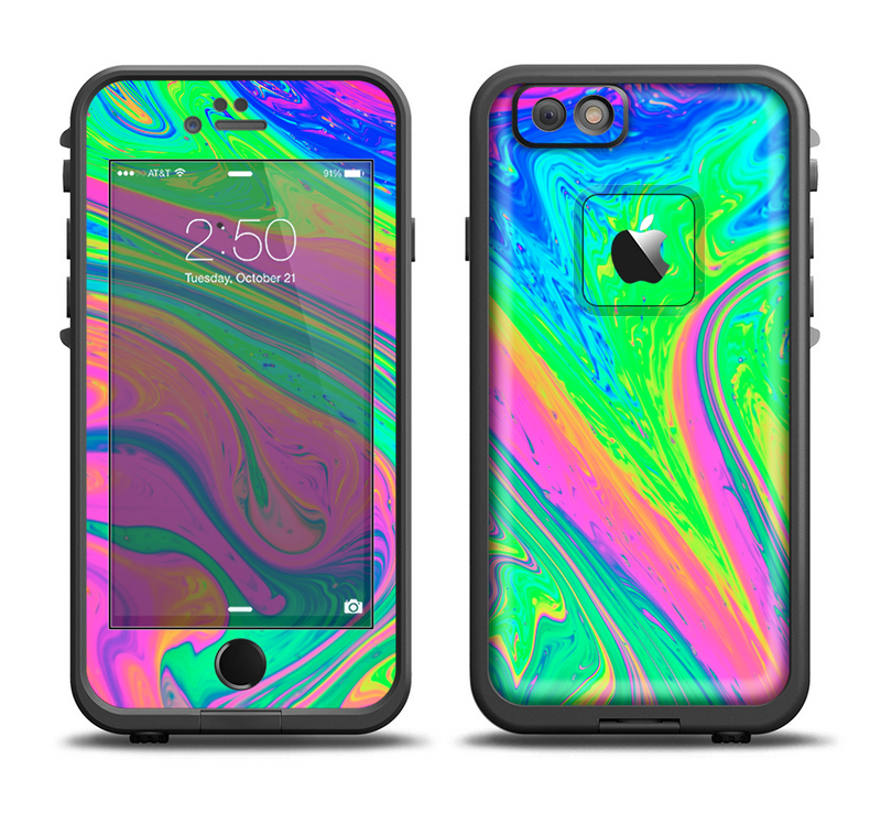 The Neon Color Fushion V3 Apple iPhone 6 LifeProof Fre Case Skin Set