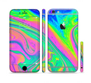 The Neon Color Fushion V3 Sectioned Skin Series for the Apple iPhone 6