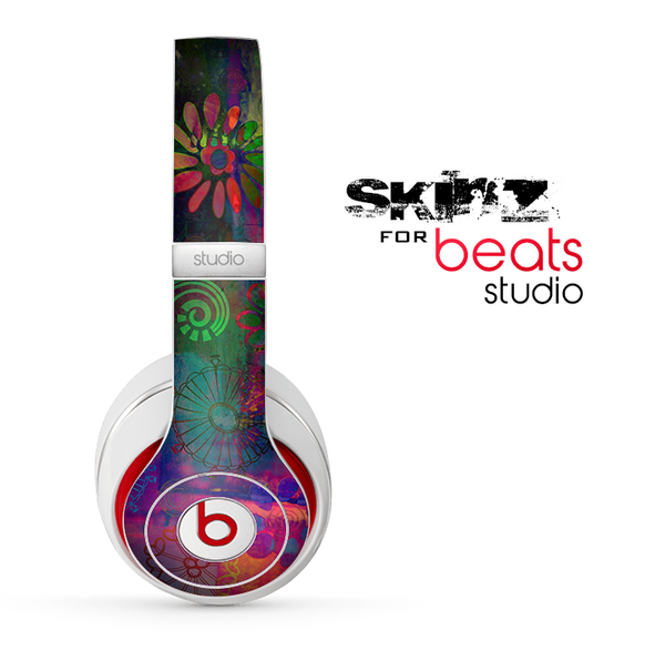 The Neon Colored Grunge Surface Skin for the Beats Studio