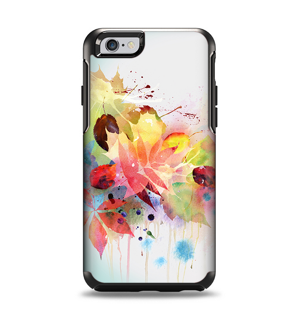 The Neon Colored Watercolor Branch Apple iPhone 6 Otterbox Symmetry Case Skin Set